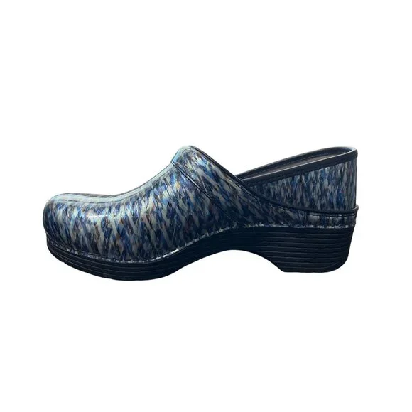 Dansko LT Pro Clog Blue Waves Patent Womens Size 42 EU / 11.5-12 US - Picture 9 of 10